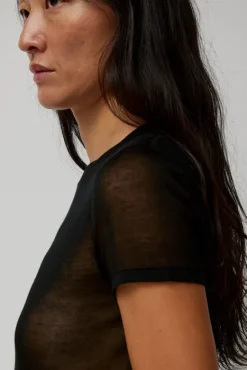 Sheer Baby Tee in Black^No.6 Store Best