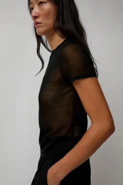 Sheer Baby Tee in Black^No.6 Store Best