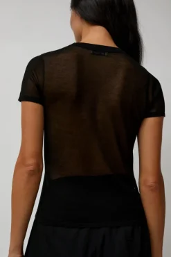 Sheer Baby Tee in Black^No.6 Store Best