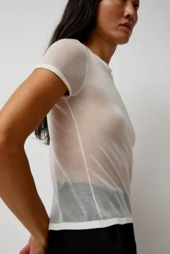 Sheer Baby Tee in White^No.6 Store Best