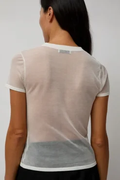 Sheer Baby Tee in White^No.6 Store Best