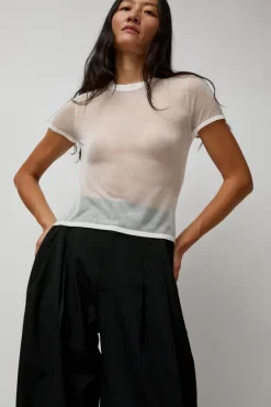 Sheer Baby Tee in White^No.6 Store Best