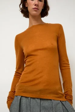 Sheer Long Sleeve in Camel^No.6 Store Clearance