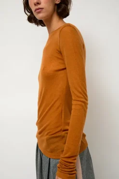 Sheer Long Sleeve in Camel^No.6 Store Clearance