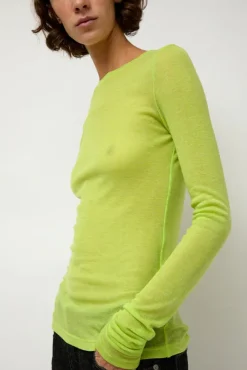 Sheer Long Sleeve in Wasabi^No.6 Store New