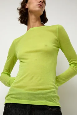 Sheer Long Sleeve in Wasabi^No.6 Store New