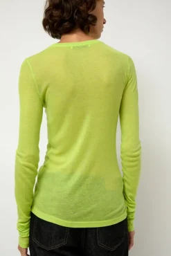 Sheer Long Sleeve in Wasabi^No.6 Store New