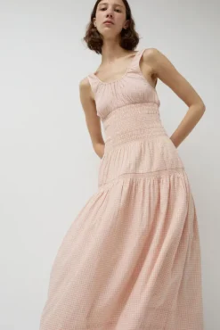 Sigrid Dress in Piquillo Check^No.6 Store Sale