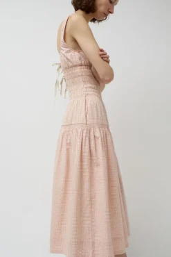 Sigrid Dress in Piquillo Check^No.6 Store Sale