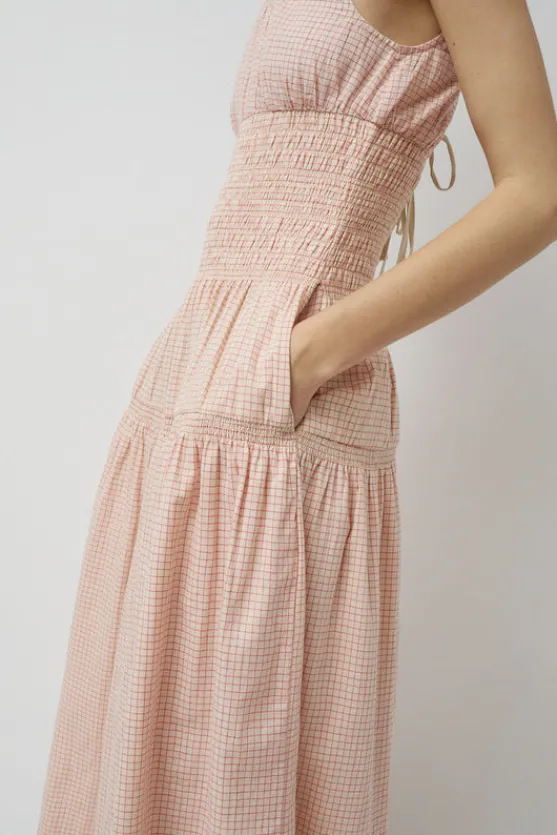 Sigrid Dress in Piquillo Check^No.6 Store Sale