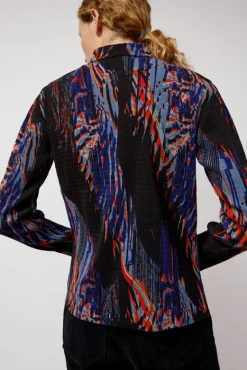 Silhouette Plisse Shirt in Blue Shadow Wing^No.6 Store Fashion