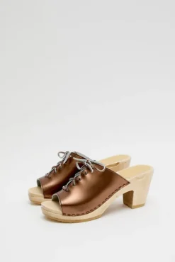 Simone Clog on High Heel in Bronze^No.6 Store Discount