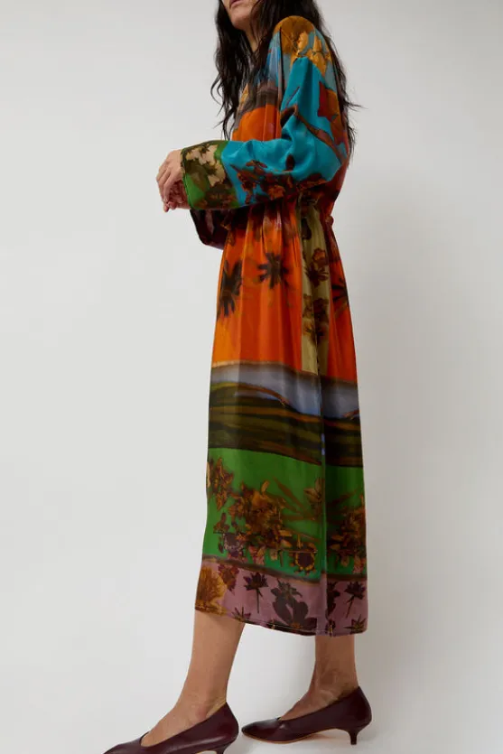Simple Dress in Print G^No.6 Store Clearance