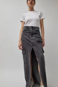 Skylar Denim Skirt in Marble Black^No.6 Store Best