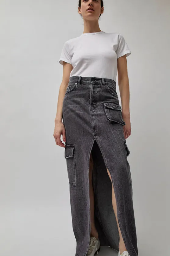 Skylar Denim Skirt in Marble Black^No.6 Store Best