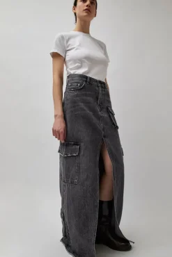 Skylar Denim Skirt in Marble Black^No.6 Store Best