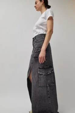 Skylar Denim Skirt in Marble Black^No.6 Store Best