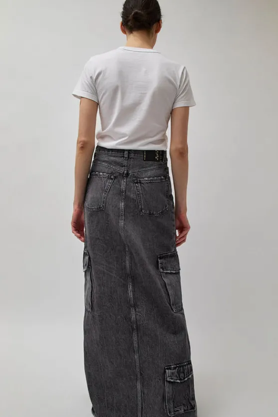 Skylar Denim Skirt in Marble Black^No.6 Store Best