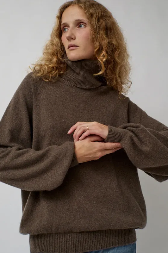 Soar Turtleneck in Teak Brown^No.6 Store Clearance