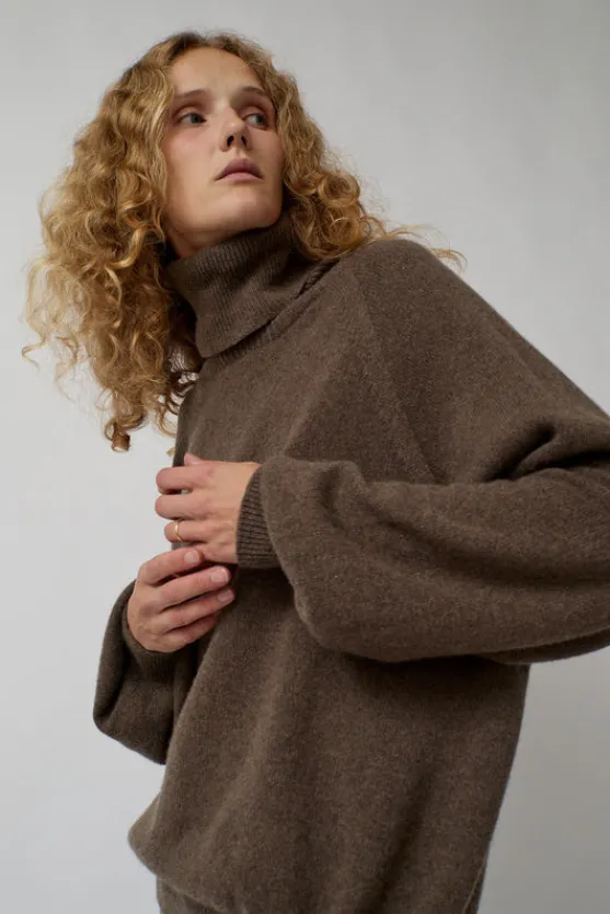 Soar Turtleneck in Teak Brown^No.6 Store Clearance