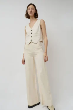 Soft Hank Pant in Bone^No.6 Store Sale