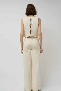 Soft Hank Pant in Bone^No.6 Store Sale