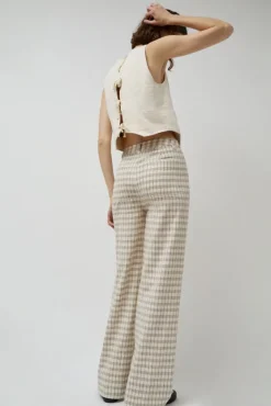 Soft Hank Pant in Bone Plaid^No.6 Store New