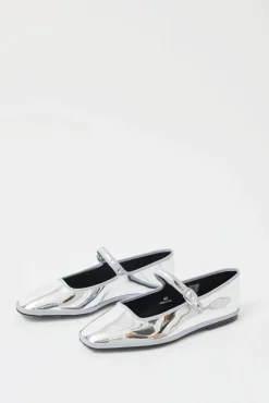 Square Toe Mary Jane in Silver Mirror^No.6 Store Discount