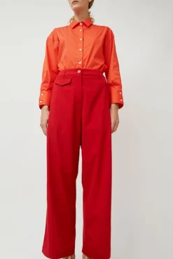Tailoring Pocket Pants in Red^No.6 Store Hot