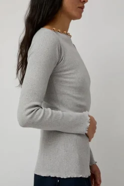 Tav Long Sleeve in Grey Melange^No.6 Store Discount