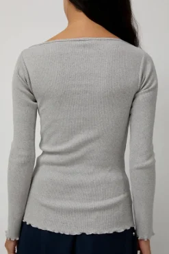 Tav Long Sleeve in Grey Melange^No.6 Store Discount