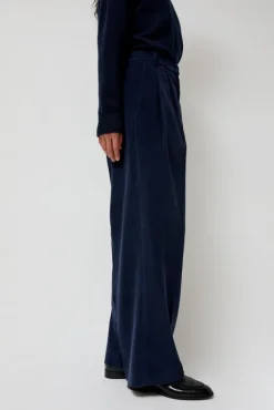 Thin Corduroy Wide Leg Pants in Navy^No.6 Store Clearance