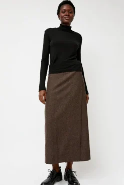 Thin Ribbed Roll Neck Top in Black^No.6 Store Outlet