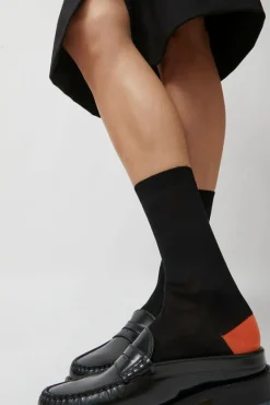 Tricolor Cotton Socks in Black^No.6 Store Outlet