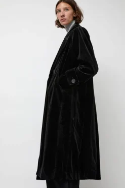 Trigonal Fall Coat in Black Velvet^No.6 Store Hot