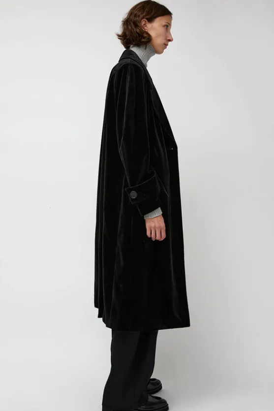 Trigonal Fall Coat in Black Velvet^No.6 Store Hot