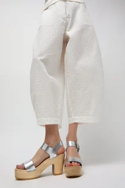 Two Strap Clog on Platform in Silver^No.6 Store Sale