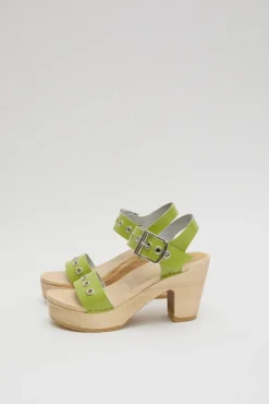 Two Strap Clog on Platform in Apple Patent with Eyelets^No.6 Store New