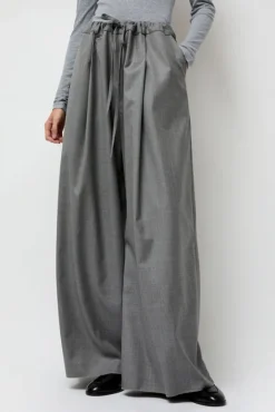 Virgin Wool Tailored Shared Pants in Gray^No.6 Store Sale