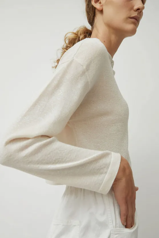 Viscose Shimmery Cardigan in White^No.6 Store New
