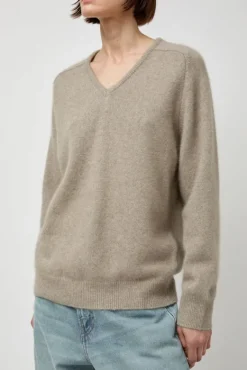 V-Neck Knit in Beige^No.6 Store Discount