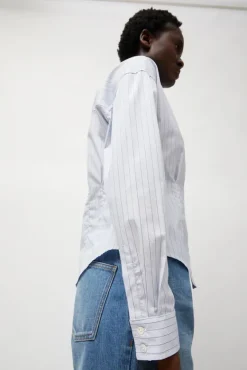 Waisted Shirt in English Stripe^No.6 Store Sale