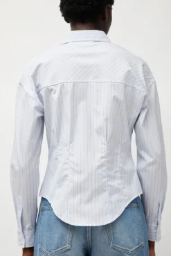 Waisted Shirt in English Stripe^No.6 Store Sale