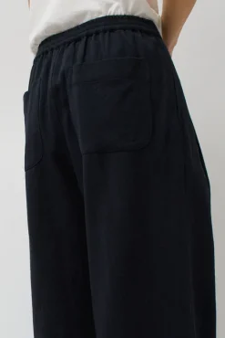 Wes Pleat Pant in Black Warp and Indigo Weft^No.6 Store Sale