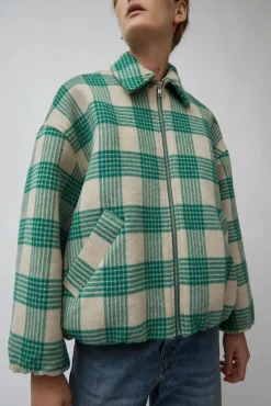 Wicke Bomber in Beige and Green^No.6 Store Fashion