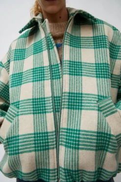Wicke Bomber in Beige and Green^No.6 Store Fashion