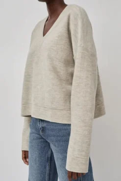 Wide V Neck in Carrara^No.6 Store Best