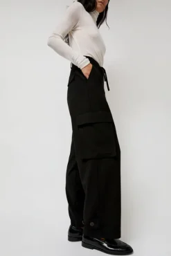 Wool Blend Cargo Pants in Black^No.6 Store Sale