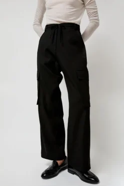 Wool Blend Cargo Pants in Black^No.6 Store Sale