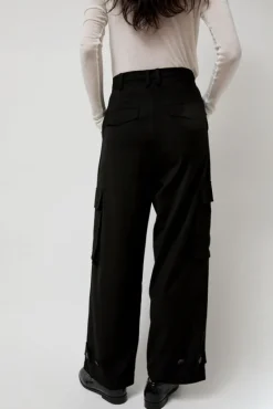 Wool Blend Cargo Pants in Black^No.6 Store Sale